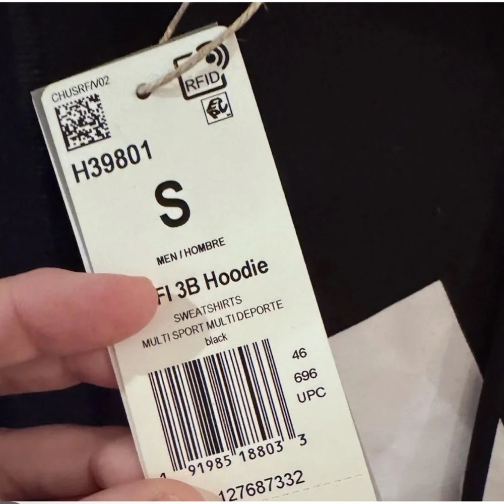 Adidas‎ Men's Black and White Logo Hoodie